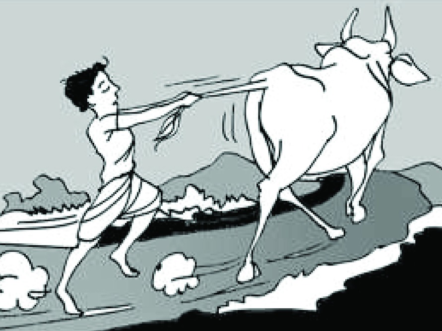 ಗೋವಿನ ಬಾಲ ಹಿಡಿದ ಕುರುಡ