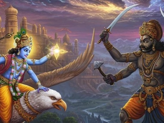 ಭೌಮಾಸುರ ವಧೆ ಮತ್ತು ಪಾರಿಜಾತ ಪ್ರಕರಣ